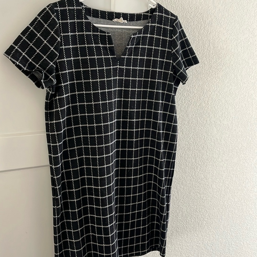 Black and White Grid Dress